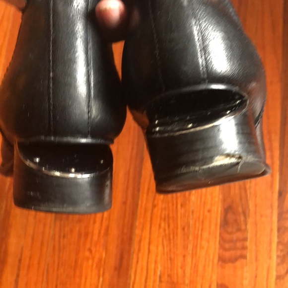 Alexander Wang Kori Black Leather Ankle Booties Sz 40 - Picture 7 of 9
